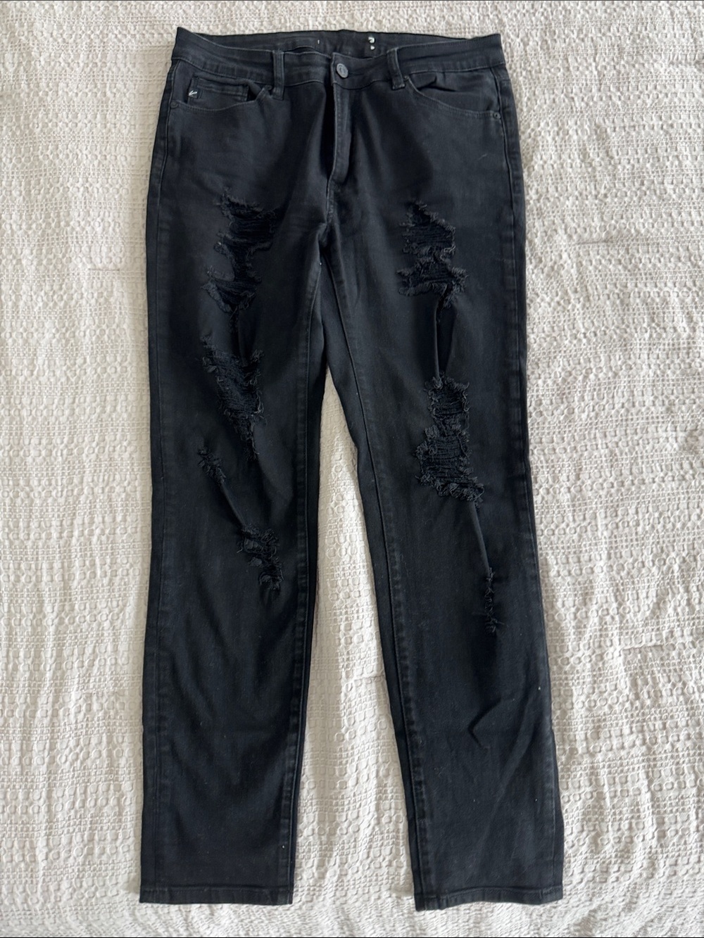 KanCan Women's Black Distressed Skinny Jeans